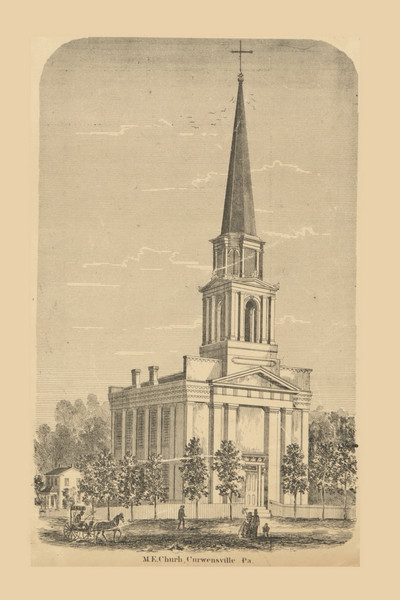 Methodist Episcopal Church Township, Pennsylvania 1866 Old Town Map Custom Print - Clearfield Co. Methodist Episcopal Church Township, Pennsylvania 1866 Old Town Map Custom Print - Clearfield Co.