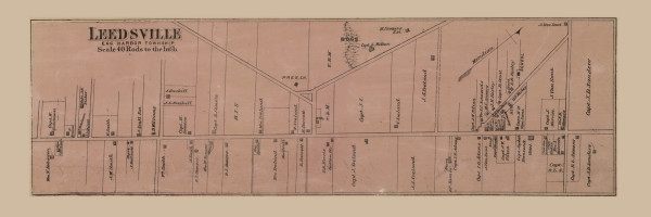 Leedsville Village - Egg Harbor Township, New Jersey 1872 Old Town Map Custom Print - Atlantic Co. Leedsville Village - Egg Harbor Township, New Jersey 1872 Old Town Map Custom Print - Atlantic Co.