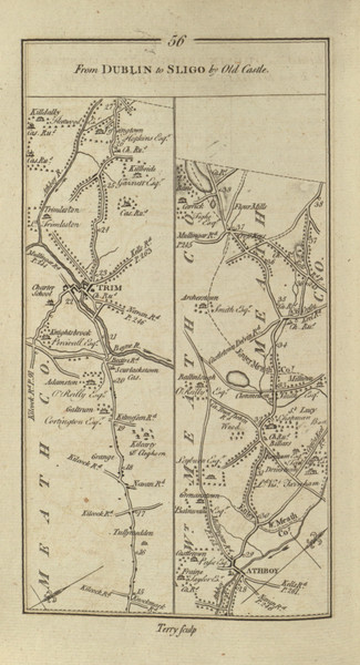 056 Dublin Sligo - Ireland 1777 Road Atlas 056 Dublin Sligo - Ireland 1777 Road Atlas