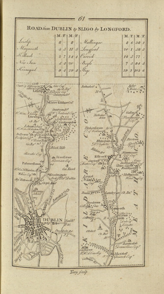 061 Dublin Sligo Longford - Ireland 1777 Road Atlas