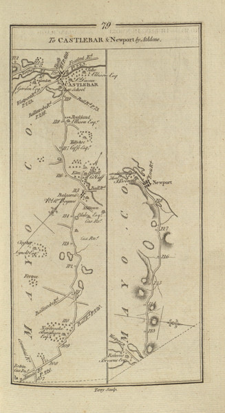 079 Dublin Castlebar - Ireland 1777 Road Atlas