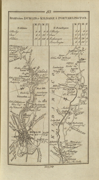 093 Dublin Kildare Portarlington - Ireland 1777 Road Atlas