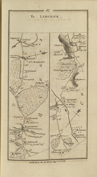 097 Dublin Limerick - Ireland 1777 Road Atlas 097 Dublin Limerick - Ireland 1777 Road Atlas