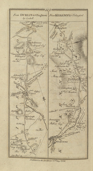 114 Dublin Kilkenny - Ireland 1777 Road Atlas