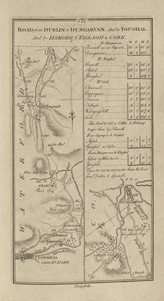127 Dublin Dungarvan Lismore Cork - Ireland 1777 Road Atlas