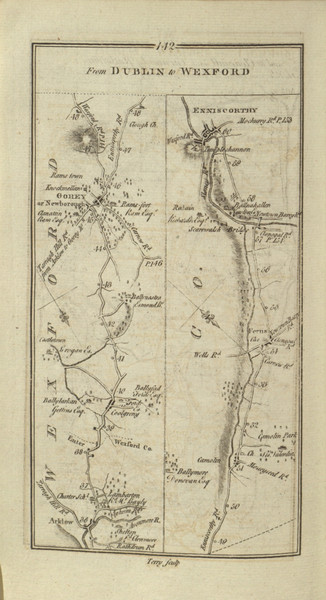 142 Dublin Wexford Taghmon - Ireland 1777 Road Atlas