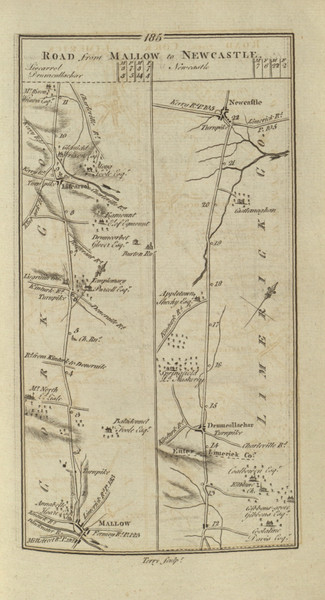 185 Mallow Newcastle - Ireland 1777 Road Atlas