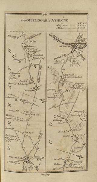 243 Mullingar Athlone - Ireland 1777 Road Atlas