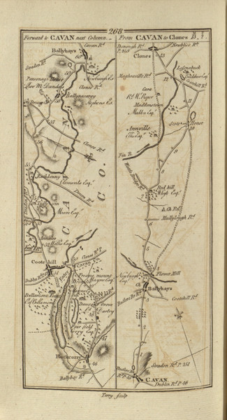 268 Cavan - Ireland 1777 Road Atlas