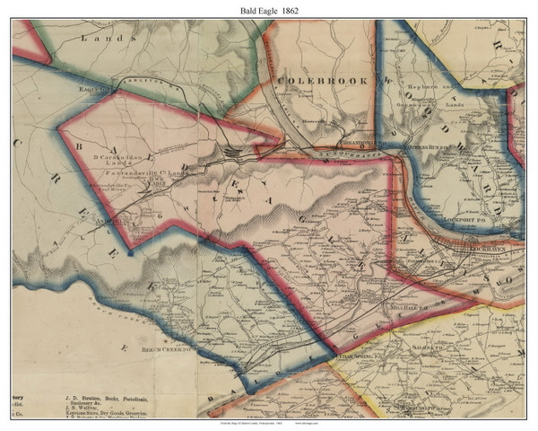 Bald Eagle Township, Pennsylvania 1862 Old Town Map Custom Print - Clinton Co. Bald Eagle Township, Pennsylvania 1862 Old Town Map Custom Print - Clinton Co.