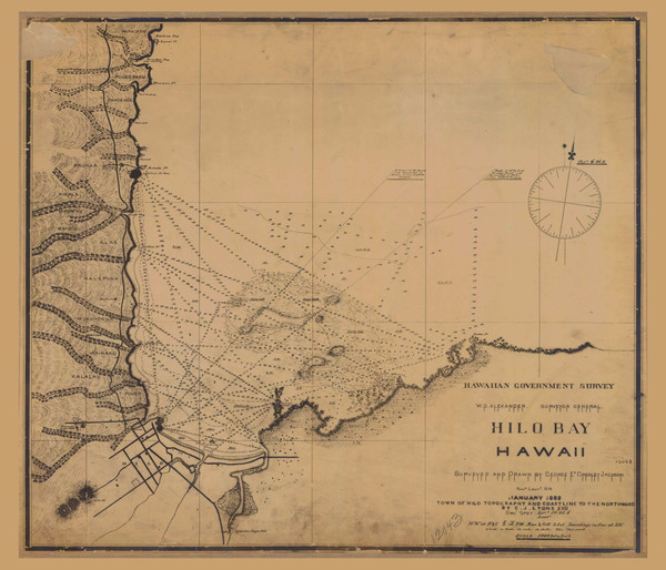 Hilo Bay 1882 Hawaii Harbor Chart 4103 - 19324 1 Hawaii Hilo Bay 1882 Hawaii Harbor Chart 4103 - 19324 1 Hawaii