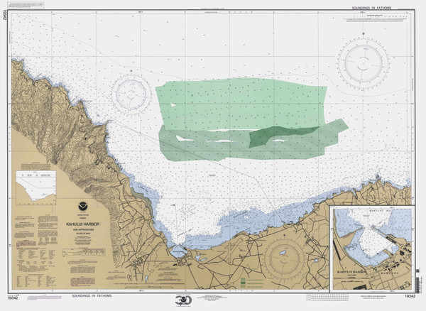 Kahului Harbor and Approaches 2000 Hawaii Harbor Chart 4124 - 19342 3 Maui