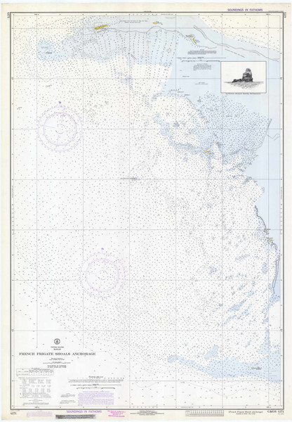 French Frigate Shoals Anchorage 1973 Hawaii Harbor Chart 4171 - 19402 5 Northwest Islands