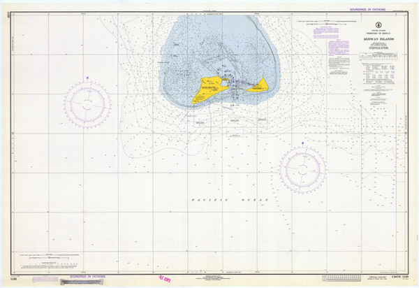 Midway Islands 1973 Hawaii Harbor Chart 4188 - 19481 5 Northwest Islands