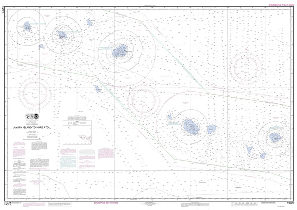 Laysan Island to Kure Atoll 2008 Hawaii Harbor Chart 19022 5 Northwest Islands