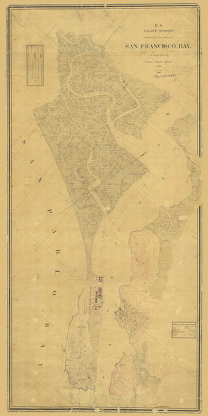 San Pablo Bay 3 - Navy Yard 1856 - Old Map Nautical Chart PC Harbors - San Francisco Bay Topo Charts 563 - California San Pablo Bay 3 - Navy Yard 1856 - Old Map Nautical Chart PC Harbors - San Francisco Bay Topo Charts 563 - California