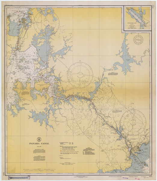 Panama Canal 1940 Panama Canal Nautical Chart Reprint 955