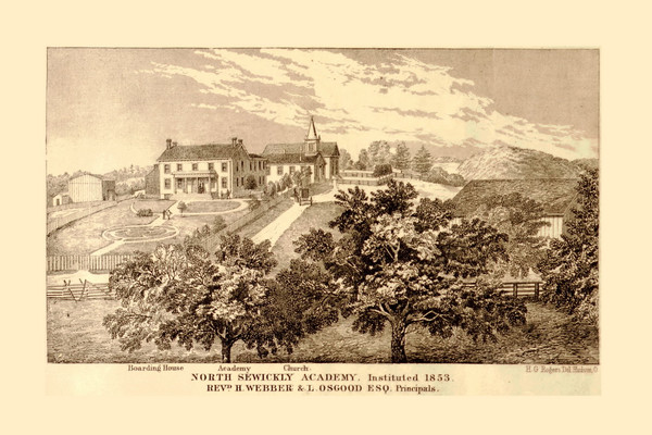 North Sewickly Academy, Pennsylvania 1860 Old Town Map Custom Print - Beaver Co. - Lawrence & Beaver Cos. North Sewickly Academy, Pennsylvania 1860 Old Town Map Custom Print - Beaver Co. - Lawrence & Beaver Cos.