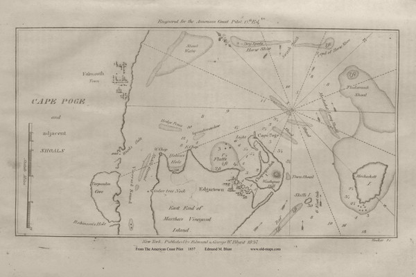 Cape Poge, 1837 American Coast Pilot - USA Regionals