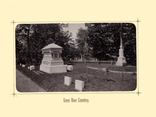 Green River Cemetery, Greenfield Massachusetts 1881 - Greenfield Illustrated 25 Views 1881 Reprint Green River Cemetery, Greenfield Massachusetts 1881 - Greenfield Illustrated 25 Views 1881 Reprint