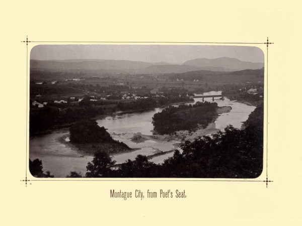 Montague City, from Poet's Seat, Montague Massachusetts 1881 - Greenfield Illustrated 25 Views 1881 Reprint