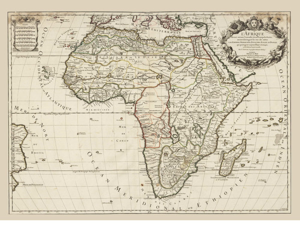 ca 1660 Map of Africa by Jaillot