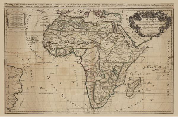 ca 1700 Map of Africa by Jaillot