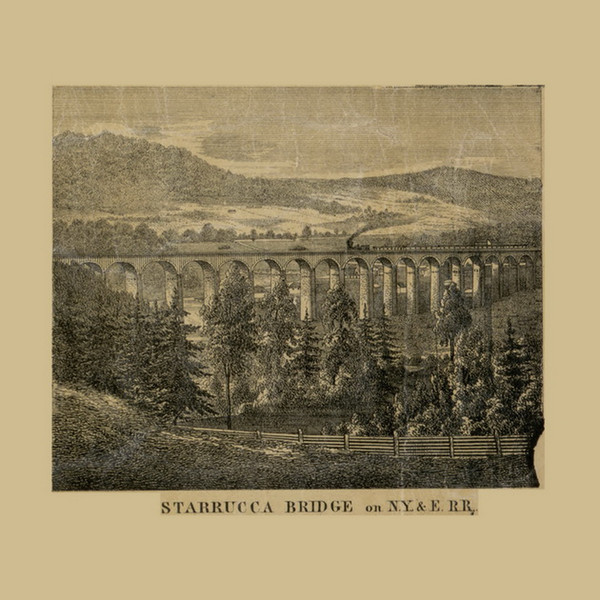 Starrucca Railroad Bridge Township, Pennsylvania 1858 Old Town Map Custom Print - Susquehanna Co. Starrucca Railroad Bridge Township, Pennsylvania 1858 Old Town Map Custom Print - Susquehanna Co.