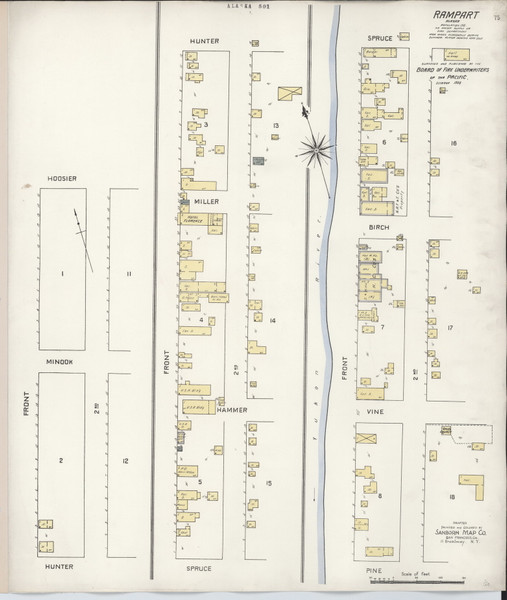 Rampart Alaska 1908 - Old Map Alaska Fire Insurance Index