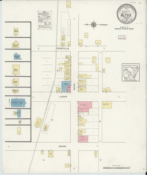 Altus, Arkansas 1913 - Old Map Arkansas Fire Insurance Index Altus, Arkansas 1913 - Old Map Arkansas Fire Insurance Index
