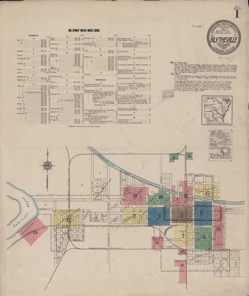 Blytheville, Arkansas 1921 - Old Map Arkansas Fire Insurance Index Blytheville, Arkansas 1921 - Old Map Arkansas Fire Insurance Index