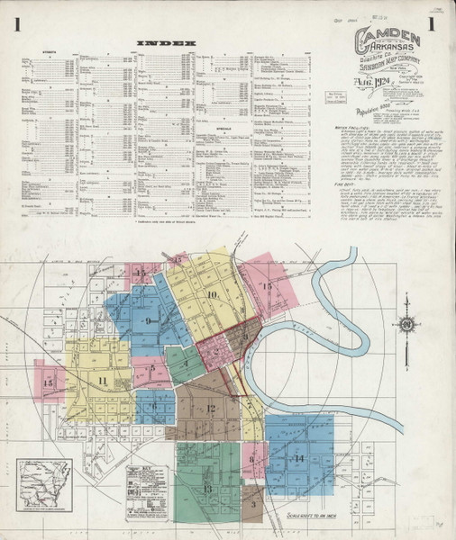 Camden, Arkansas 1924 - Old Map Arkansas Fire Insurance Index Camden, Arkansas 1924 - Old Map Arkansas Fire Insurance Index