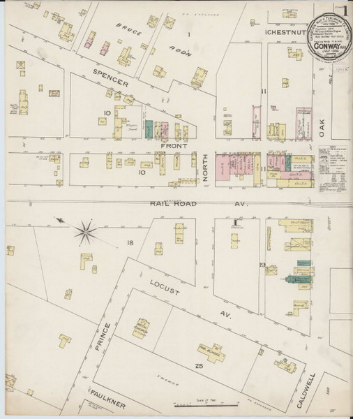 Conway, Arkansas 1886 - Old Map Arkansas Fire Insurance Index