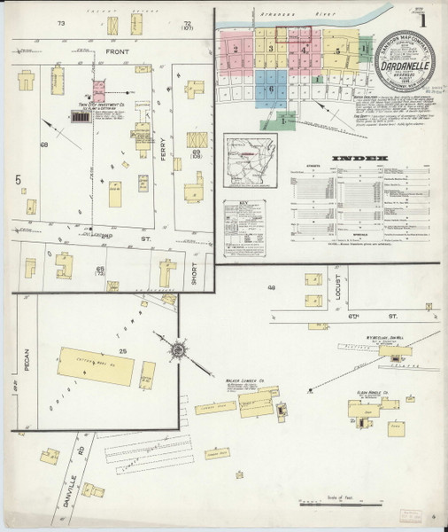 Dardanelle, Arkansas 1914 - Old Map Arkansas Fire Insurance Index