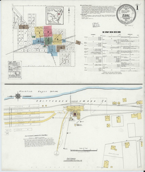 Earle, Arkansas 1919 - Old Map Arkansas Fire Insurance Index Earle, Arkansas 1919 - Old Map Arkansas Fire Insurance Index