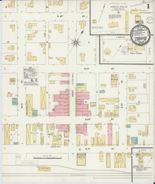 Fordyce, Arkansas 1901 - Old Map Arkansas Fire Insurance Index