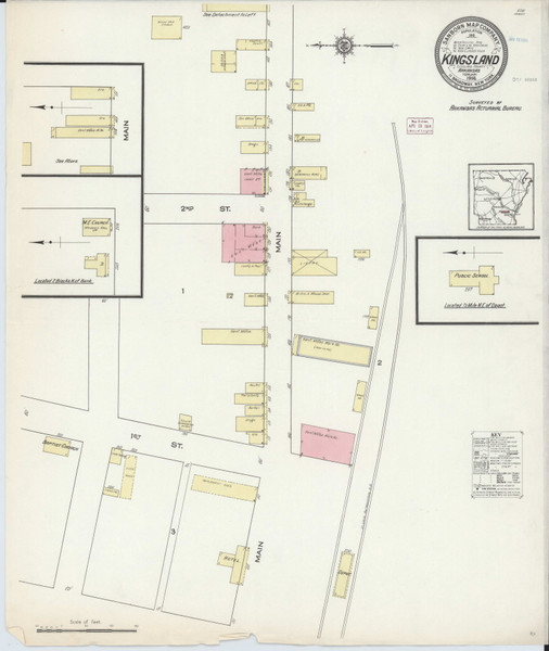Kingsland, Arkansas 1914 - Old Map Arkansas Fire Insurance Index Kingsland, Arkansas 1914 - Old Map Arkansas Fire Insurance Index