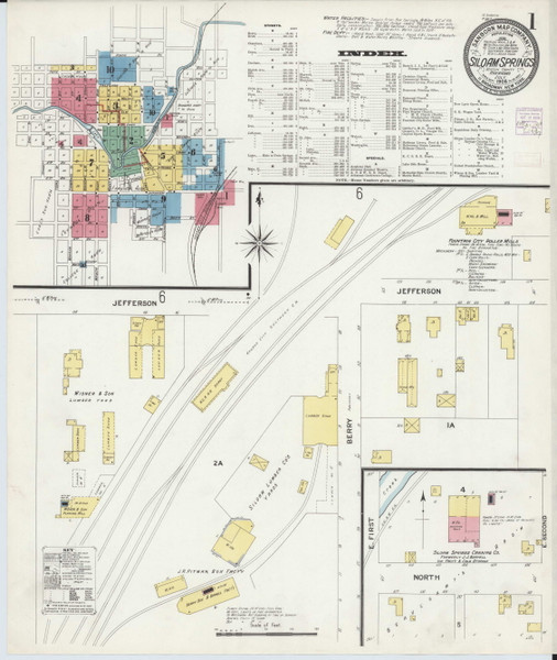 Siloam Springs, Arkansas 1908 - Old Map Arkansas Fire Insurance Index Siloam Springs, Arkansas 1908 - Old Map Arkansas Fire Insurance Index