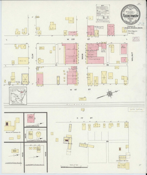 Tuckerman, Arkansas 1913 - Old Map Arkansas Fire Insurance Index Tuckerman, Arkansas 1913 - Old Map Arkansas Fire Insurance Index