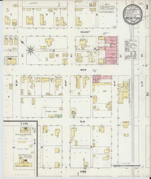 Walnut Ridge, Arkansas 1897 - Old Map Arkansas Fire Insurance Index Walnut Ridge, Arkansas 1897 - Old Map Arkansas Fire Insurance Index