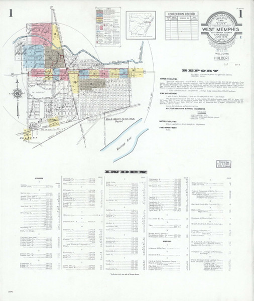 West Memphis, Arkansas 1949 - Old Map Arkansas Fire Insurance Index West Memphis, Arkansas 1949 - Old Map Arkansas Fire Insurance Index