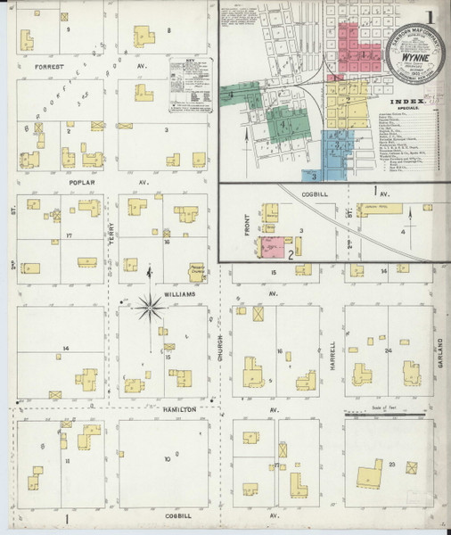 Wynne, Arkansas 1903 - Old Map Arkansas Fire Insurance Index Wynne, Arkansas 1903 - Old Map Arkansas Fire Insurance Index