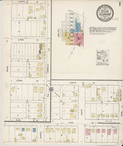 Kemmerer, Wyoming 1912 - Old Map Wyoming Fire Insurance Index