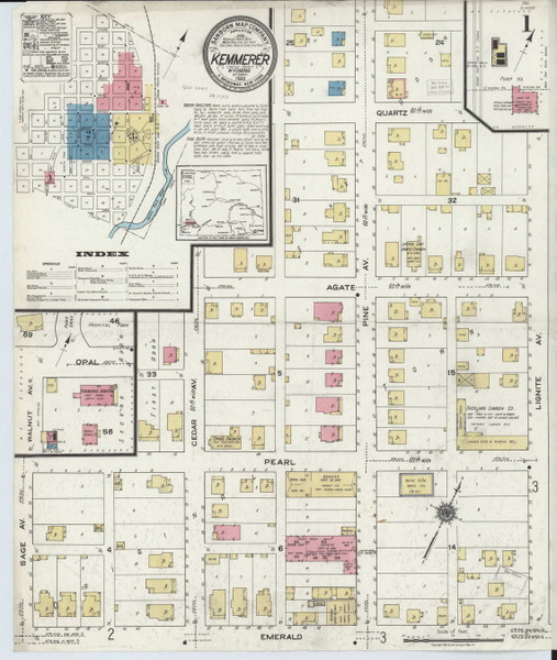 Kemmerer, Wyoming 1920 - Old Map Wyoming Fire Insurance Index