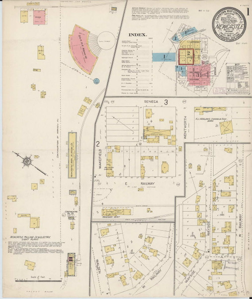 Newcastle, Wyoming 1912 - Old Map Wyoming Fire Insurance Index