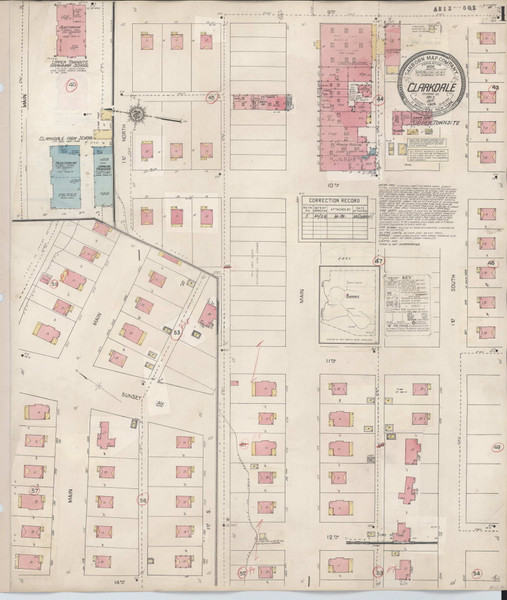 Clarkdale, Arizona 1938 - Old Map Arizona Fire Insurance Index