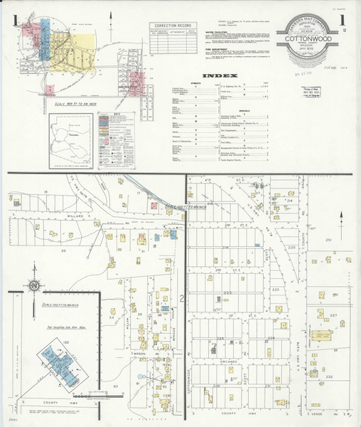 Cottonwood, Arizona 1939 - Old Map Arizona Fire Insurance Index Cottonwood, Arizona 1939 - Old Map Arizona Fire Insurance Index
