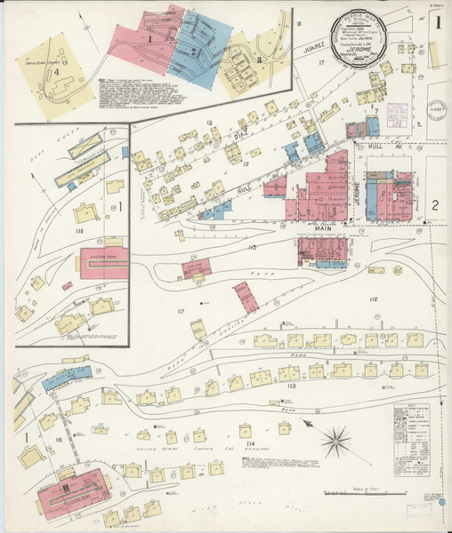Jerome, Arizona 1901 - Old Map Arizona Fire Insurance Index