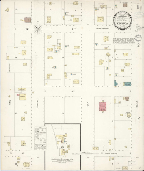 Kingman, Arizona 1898 - Old Map Arizona Fire Insurance Index