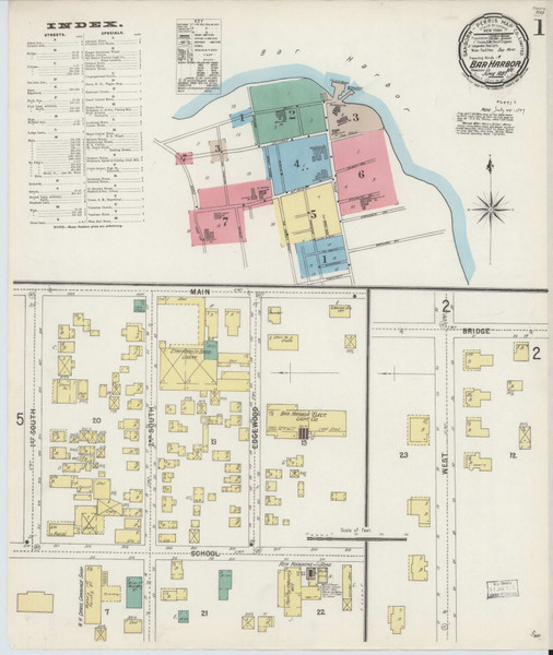 Bar Harbor, Maine 1897 - Old Map Maine Fire Insurance Index Bar Harbor, Maine 1897 - Old Map Maine Fire Insurance Index
